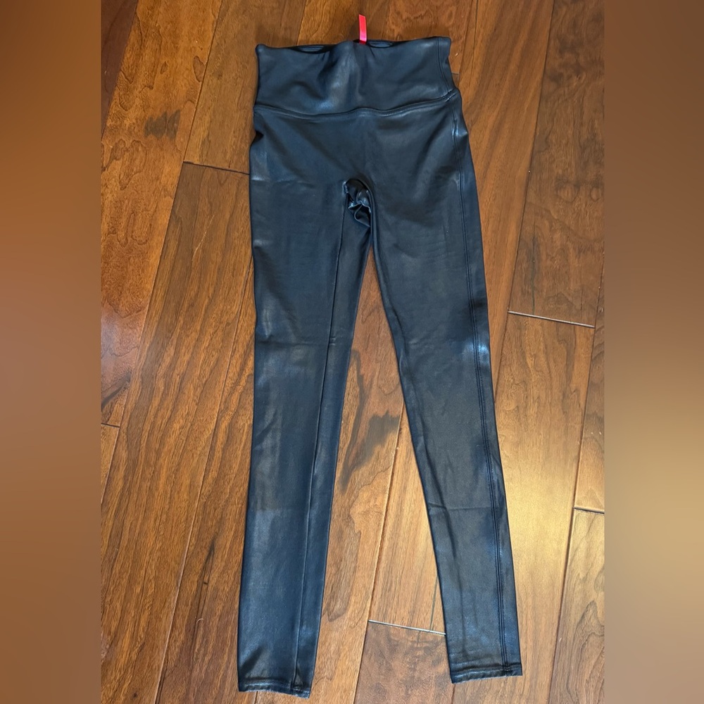 Spanx Faux Leather Black Leggings